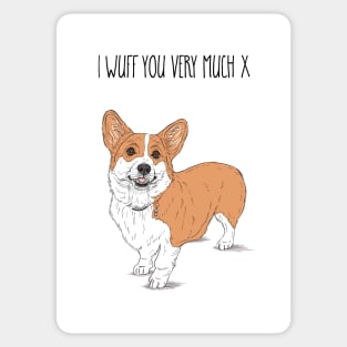 I Wuff You Very Much X Sticker